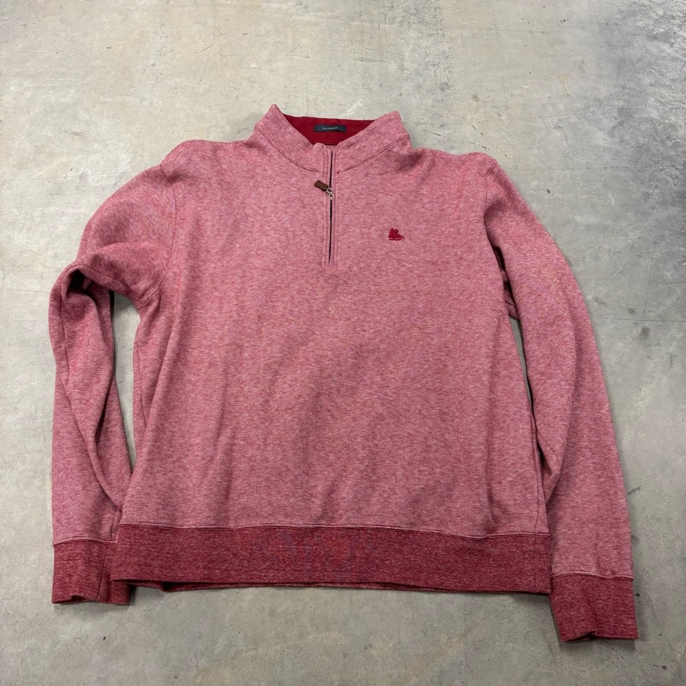 MEN'S TURTLESON PULLOVER 1/4‎ ZIP SIZE LARGE RED